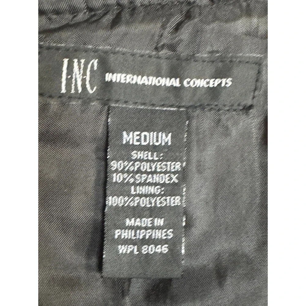 INC Black Velvet Goth Romantic Ruffle Blazer M Jacket Equestrian Riding Fairy - Picture 4 of 16